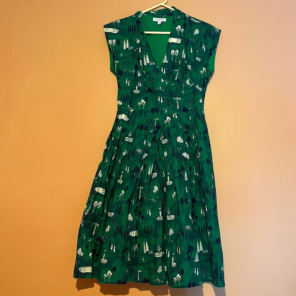 Emily and Finn Green London Park Dress, UK 14, US 10